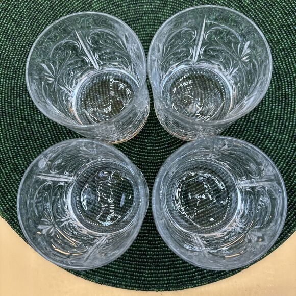 RCR Royal Crystal Rock Tattoo Mixology Rocks Glass SET OF 4 Beautiful Nice Used - Picture 3 of 6